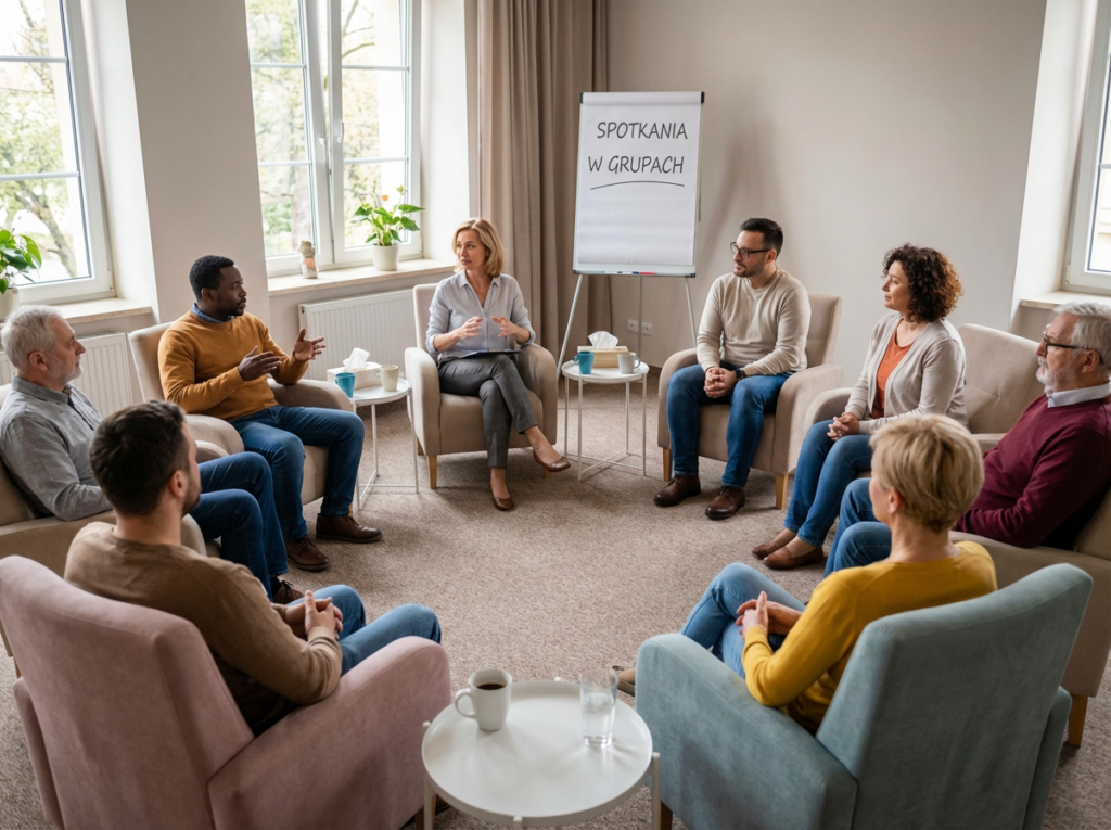 Terapia grupowa — spotkania wsparcia psychologicznego w kamienicy dla dorosłych, profesjonalne prowadzenie sesji terapeutycznych i warsztatów rozwojowych w przyjaznej atmosferze