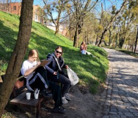Uczestnicy warsztatów na Gradowej Górze