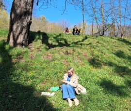 Uczestniczka warsztatów na Gradowej Górze