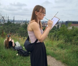Uczestnicy Sierpniowego Spaceru Rysunkowego