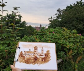 Uczestnicy Sierpniowego Spaceru Rysunkowego
